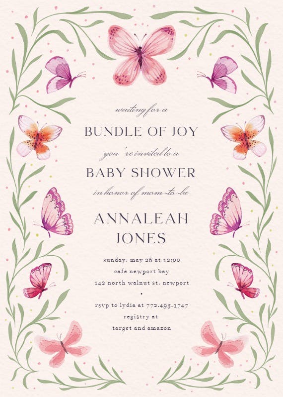 Gender reveal invitations