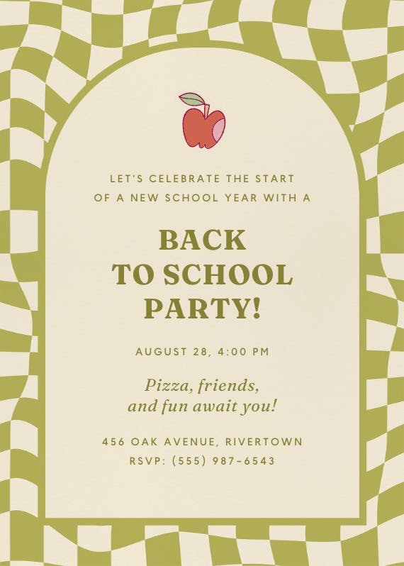 Back to school  invites